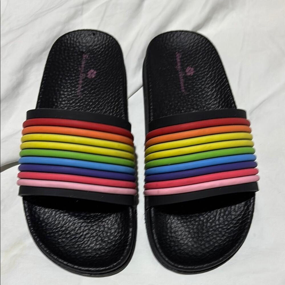 Tommy Bahama 13 Colorful Rainbow Slide Sandals moulded footbed nwot